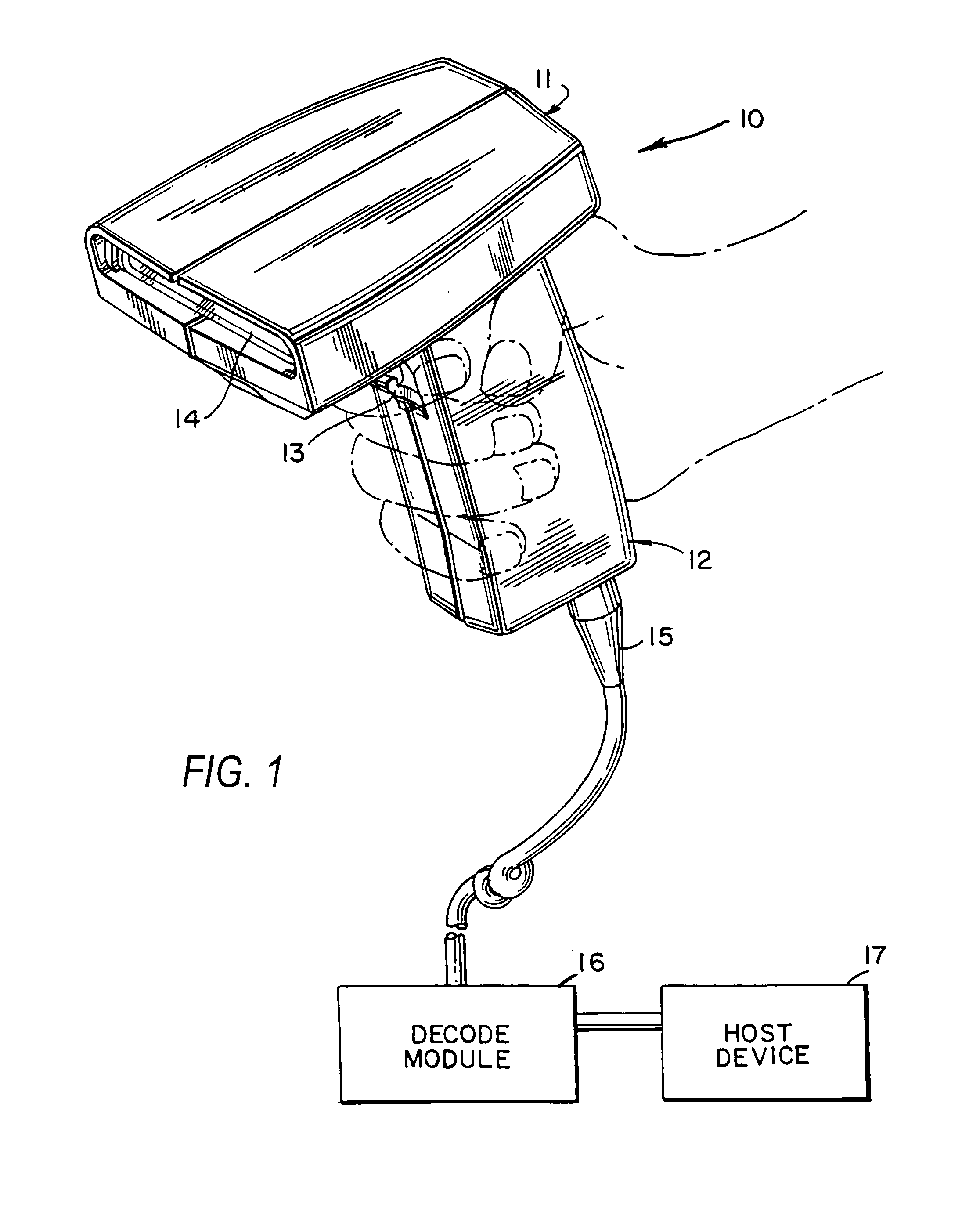 Inertial drive scanning arrangement and method