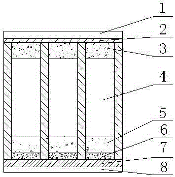 One-time forming grid eight-layer light weight wall