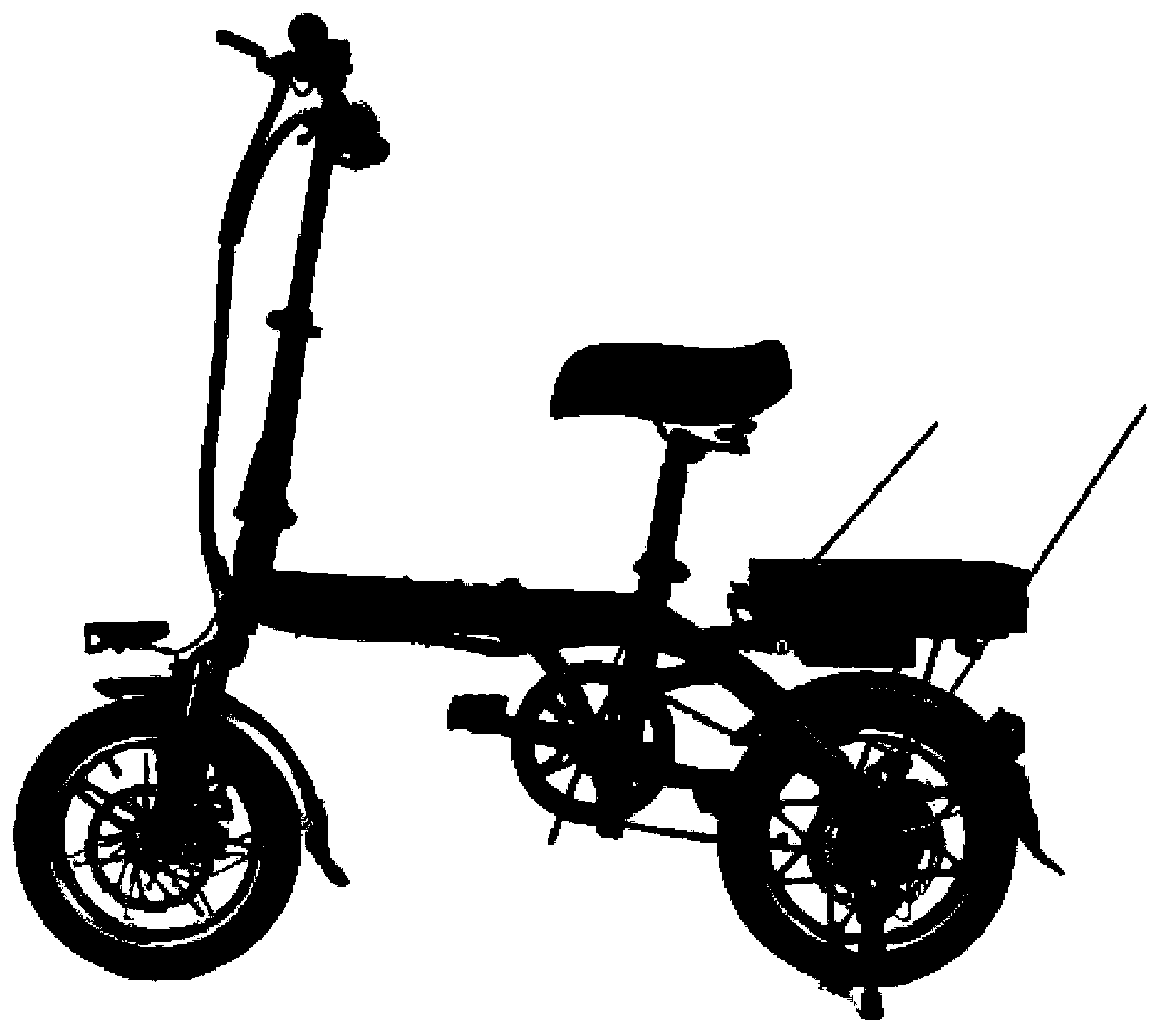 Electric power mechanism with shock absorption performance for folding electric vehicle