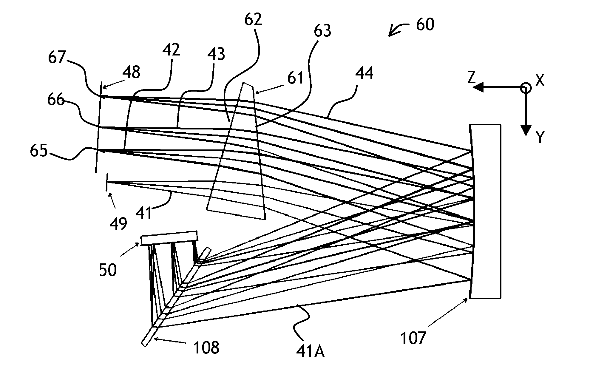 Wavelength dispersing device