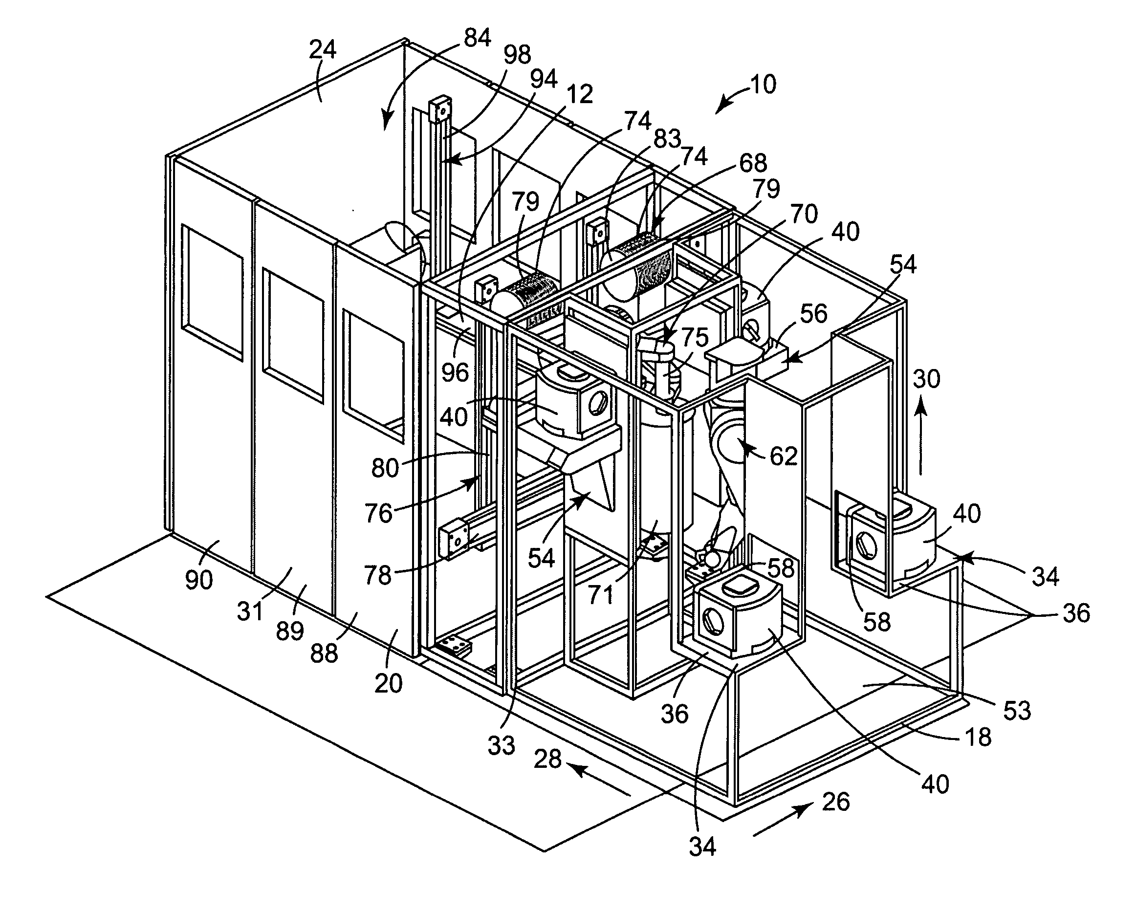 Reduced footprint tool for automated processing of microelectronic substrates