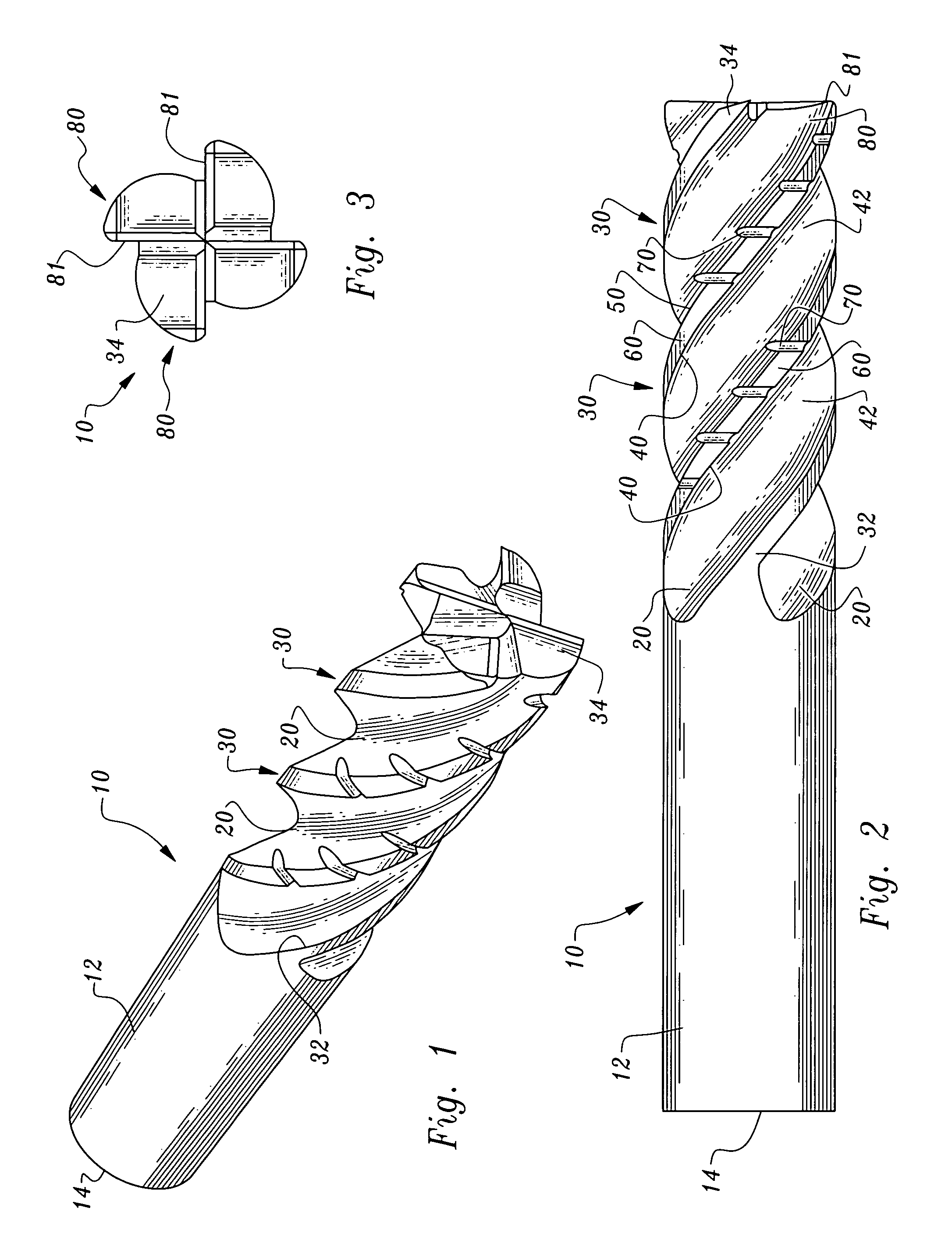 End mill bit with notched teeth