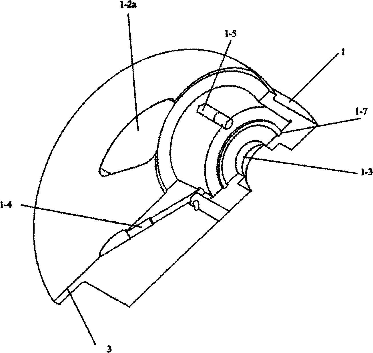 Crank, crankshaft, combined crankshaft and internal combustion engine or compressor using combined crankshaft