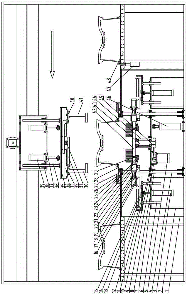 Variable-dimension deburring device for vehicle wheels