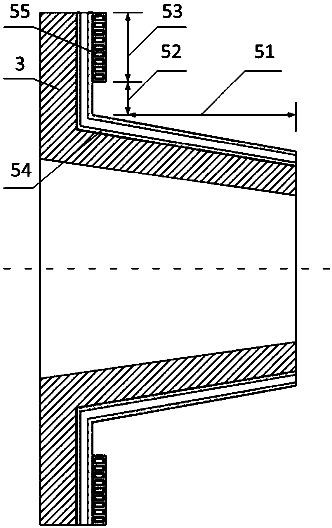 A post-mounted magnetic mirror field-strength current ion acceleration system