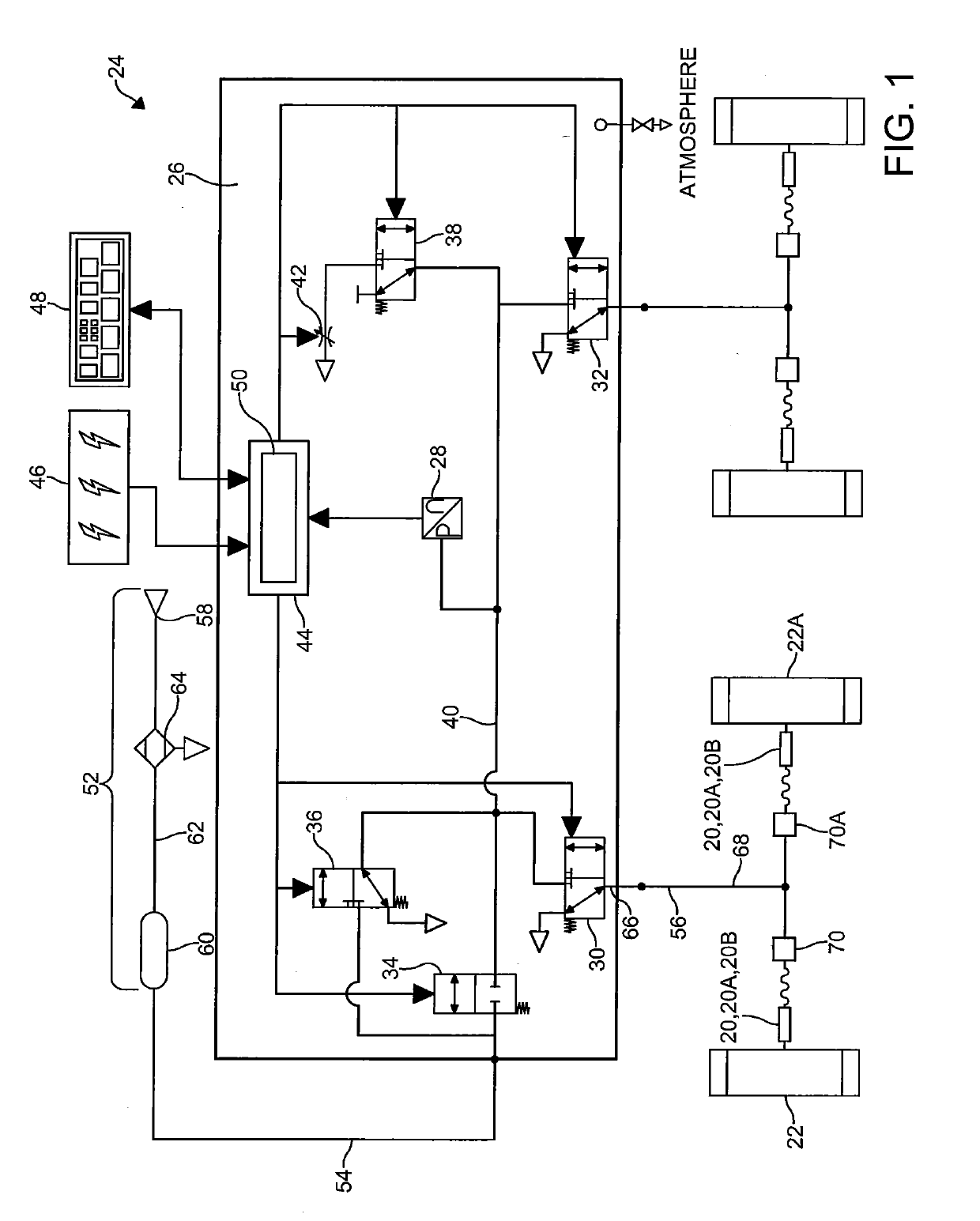 Valve assembly for a tire pressure management system