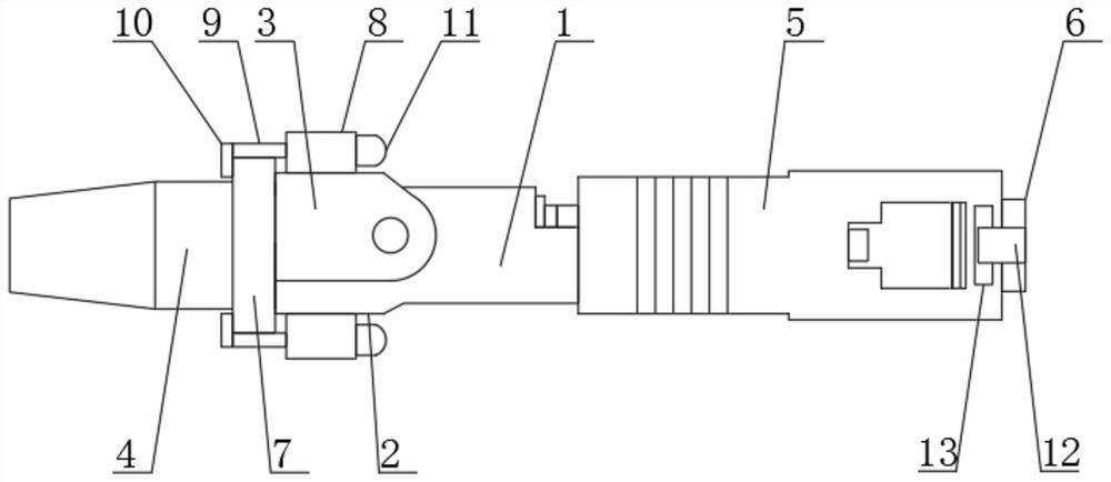 Optical cable quick connector for computer network engineering and use method thereof