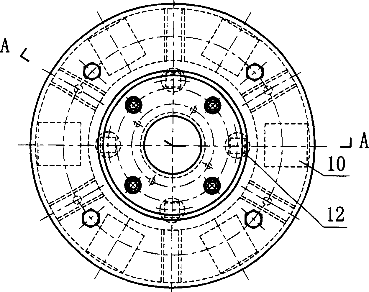 Foot structure of four foot walking robot with foot float support