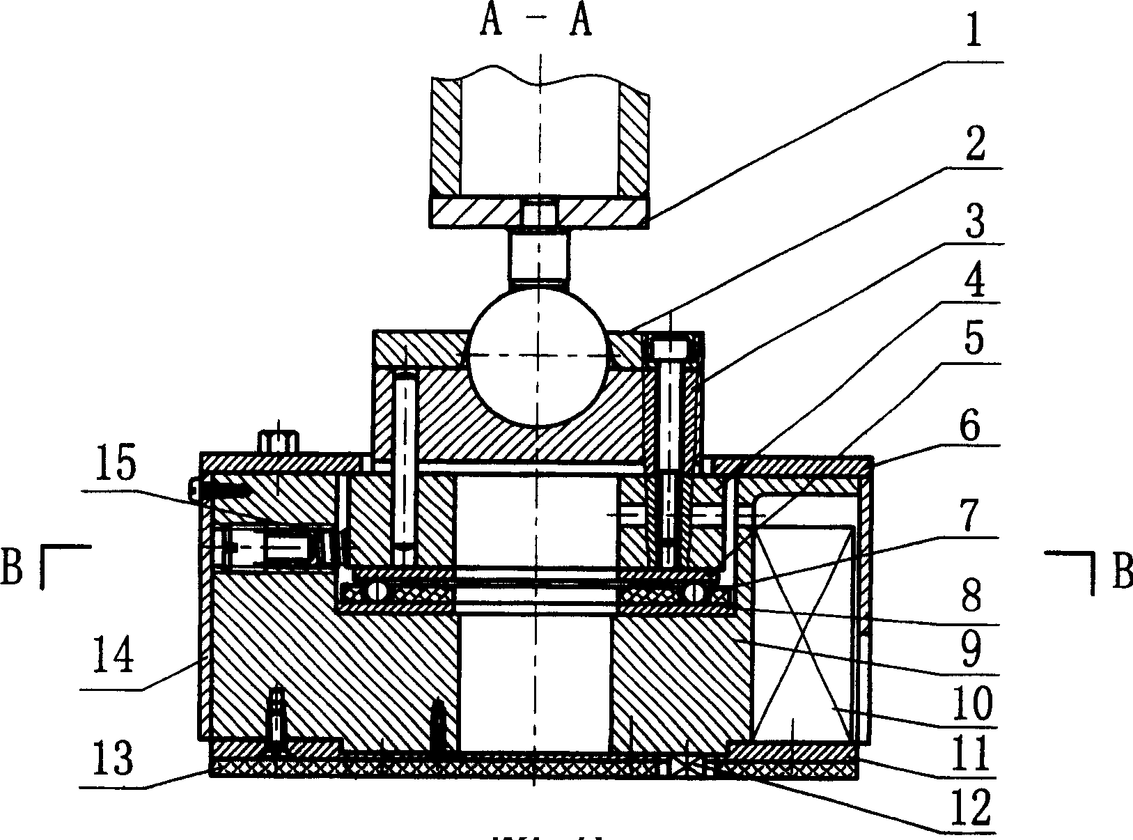 Foot structure of four foot walking robot with foot float support