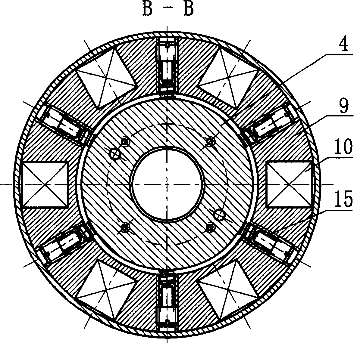 Foot structure of four foot walking robot with foot float support