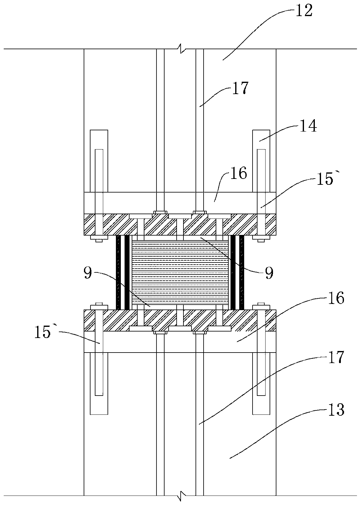 Novel swing self-reset bridge pier with energy dissipation device and application thereof