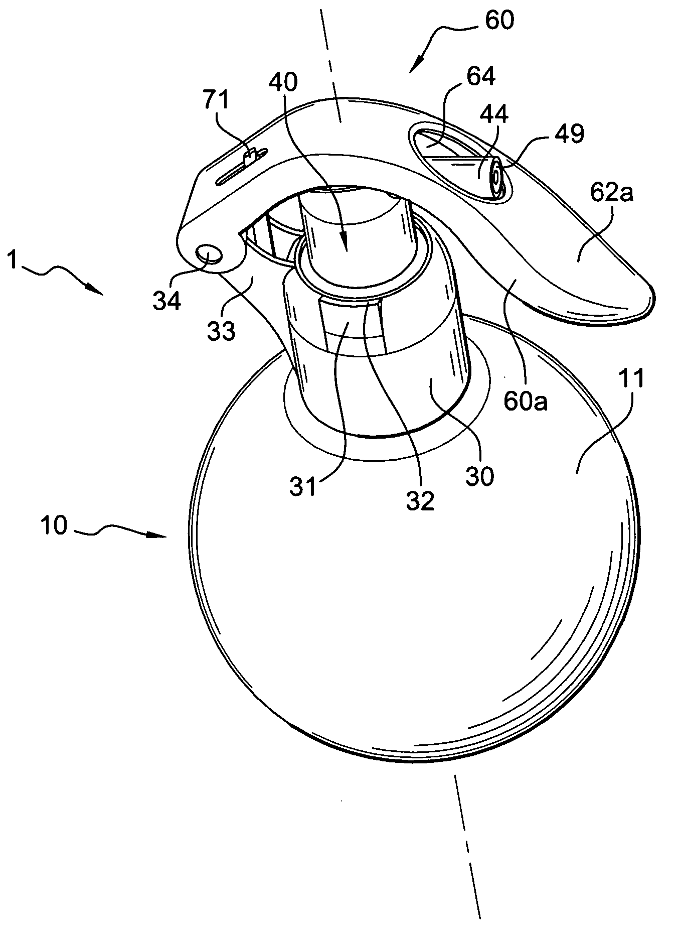 Device for packaging and dispensing a product