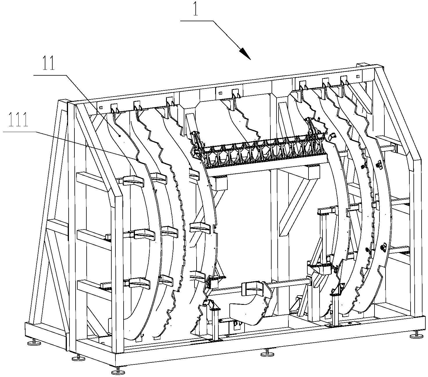 Method and tool for unloading wall panel assemblies at cargo space doors of airplanes