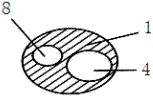 Visual gas abdominal puncture needle