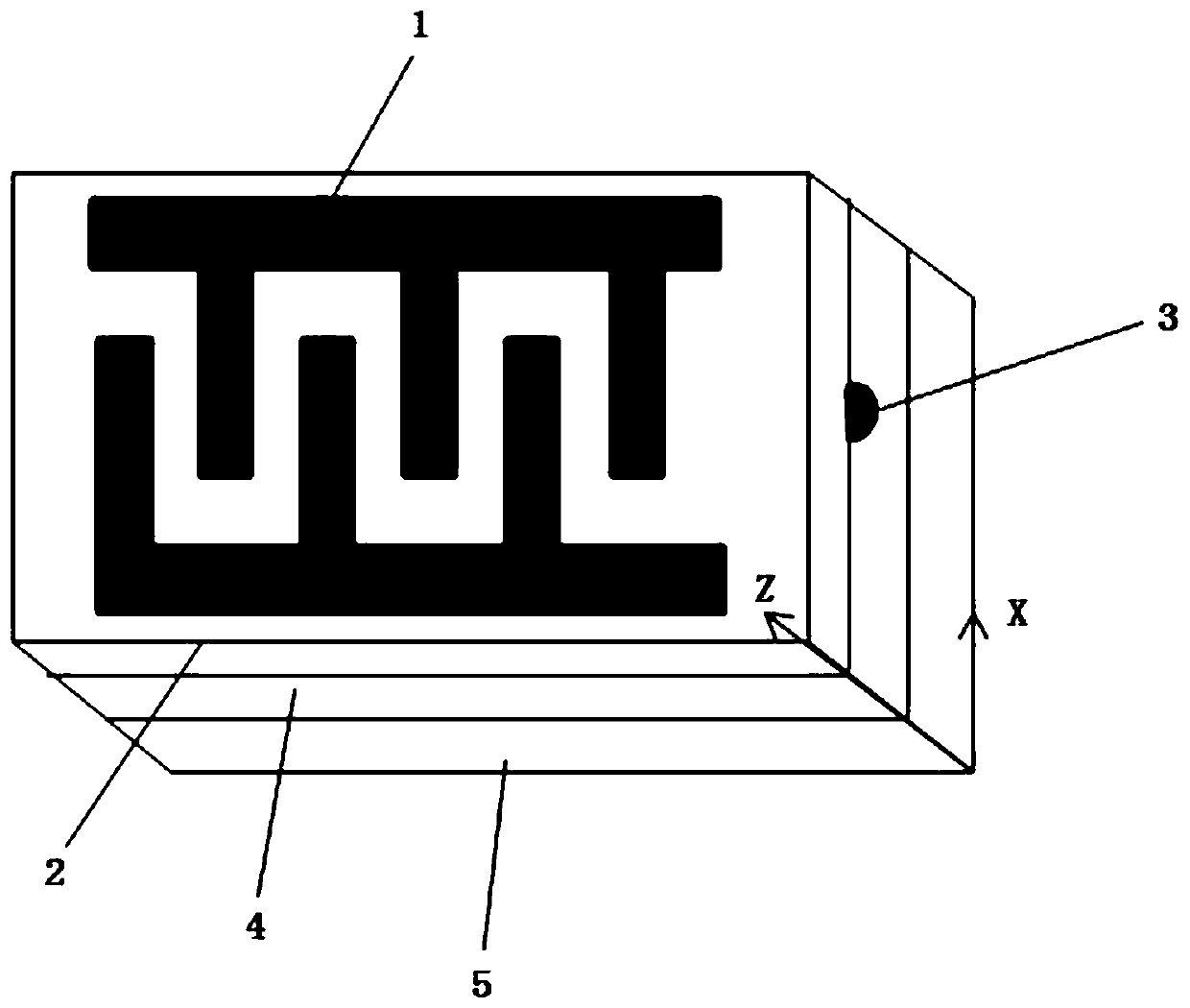 Preparation method of long period waveguide grating