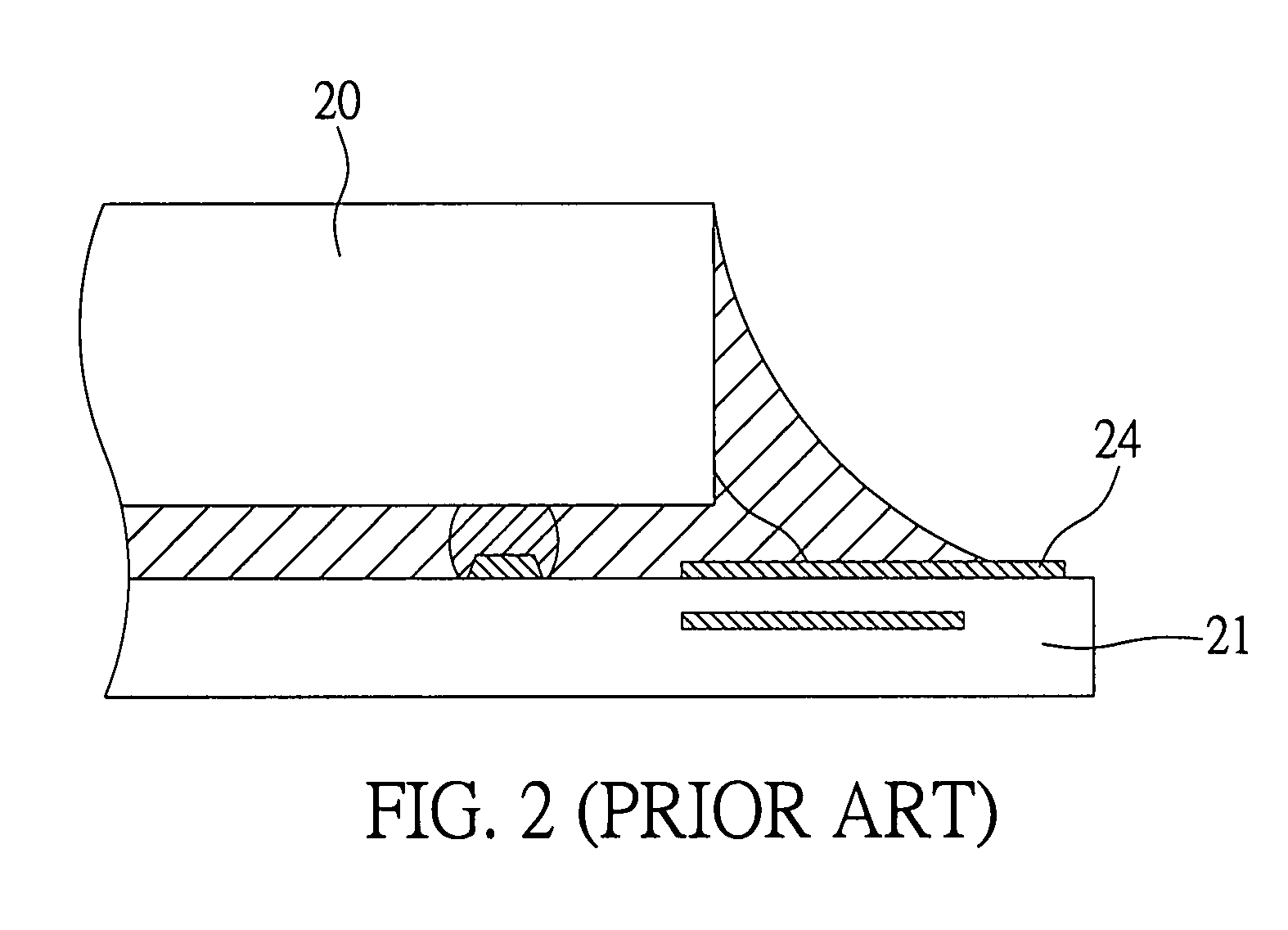 Flip-chip semiconductor package and chip carrier for preventing corner delamination