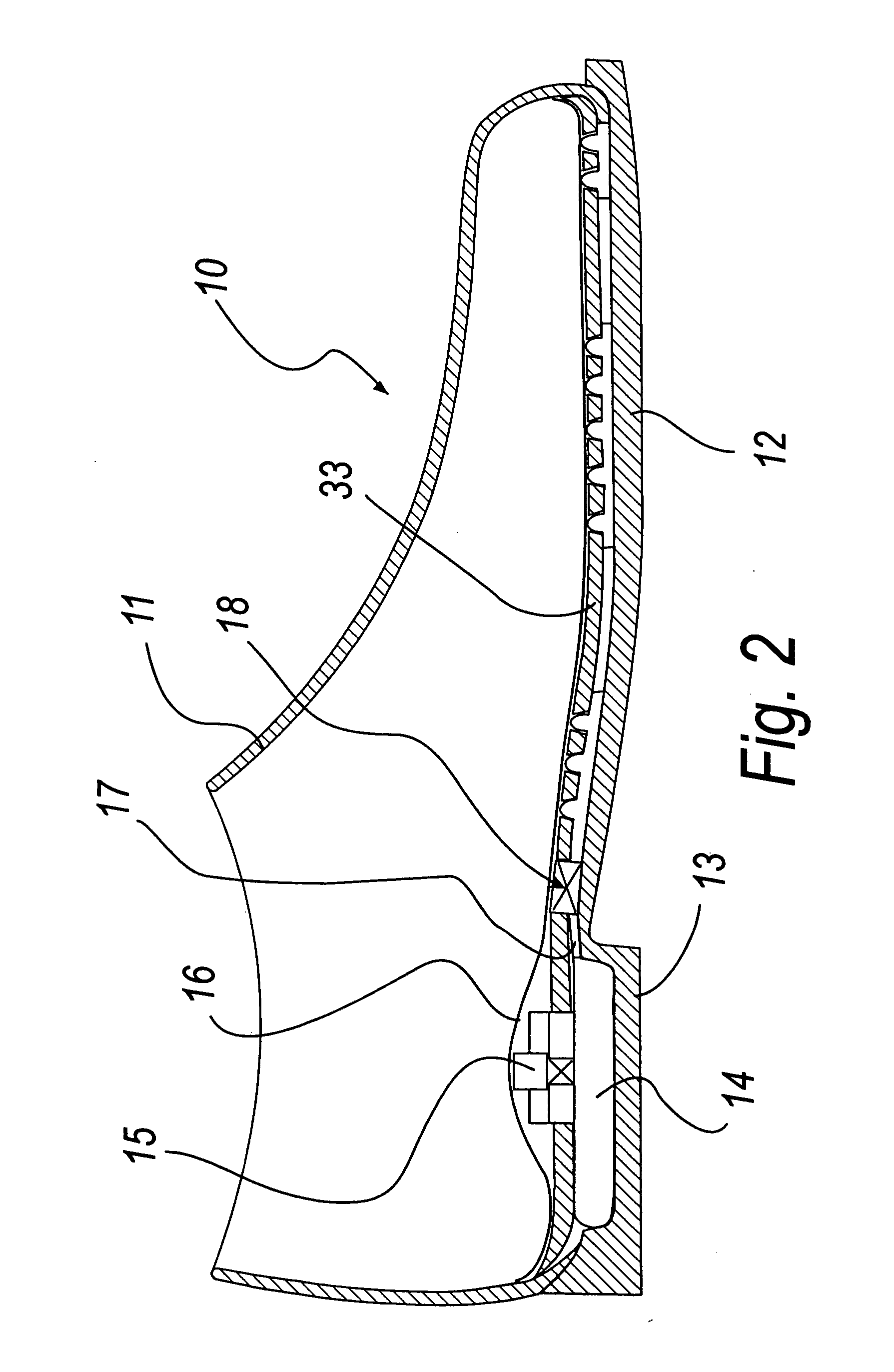 Shoe with foot massaging sole