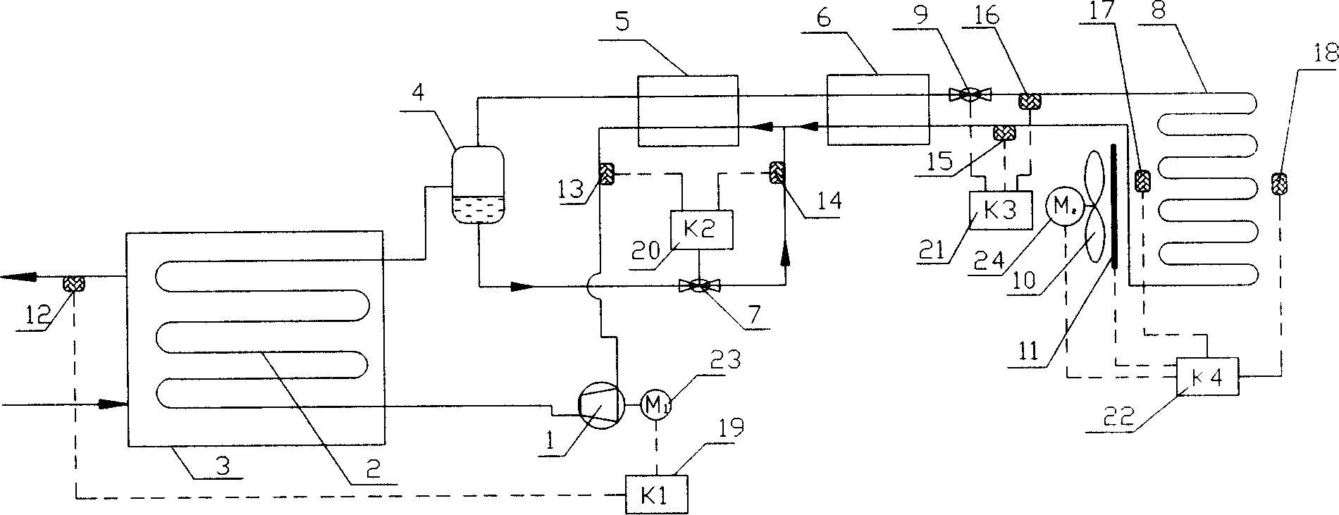 Self-folding type air source heat pump water heater