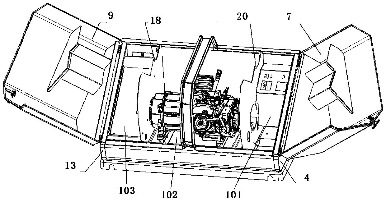 The overall structure of the silent generator set