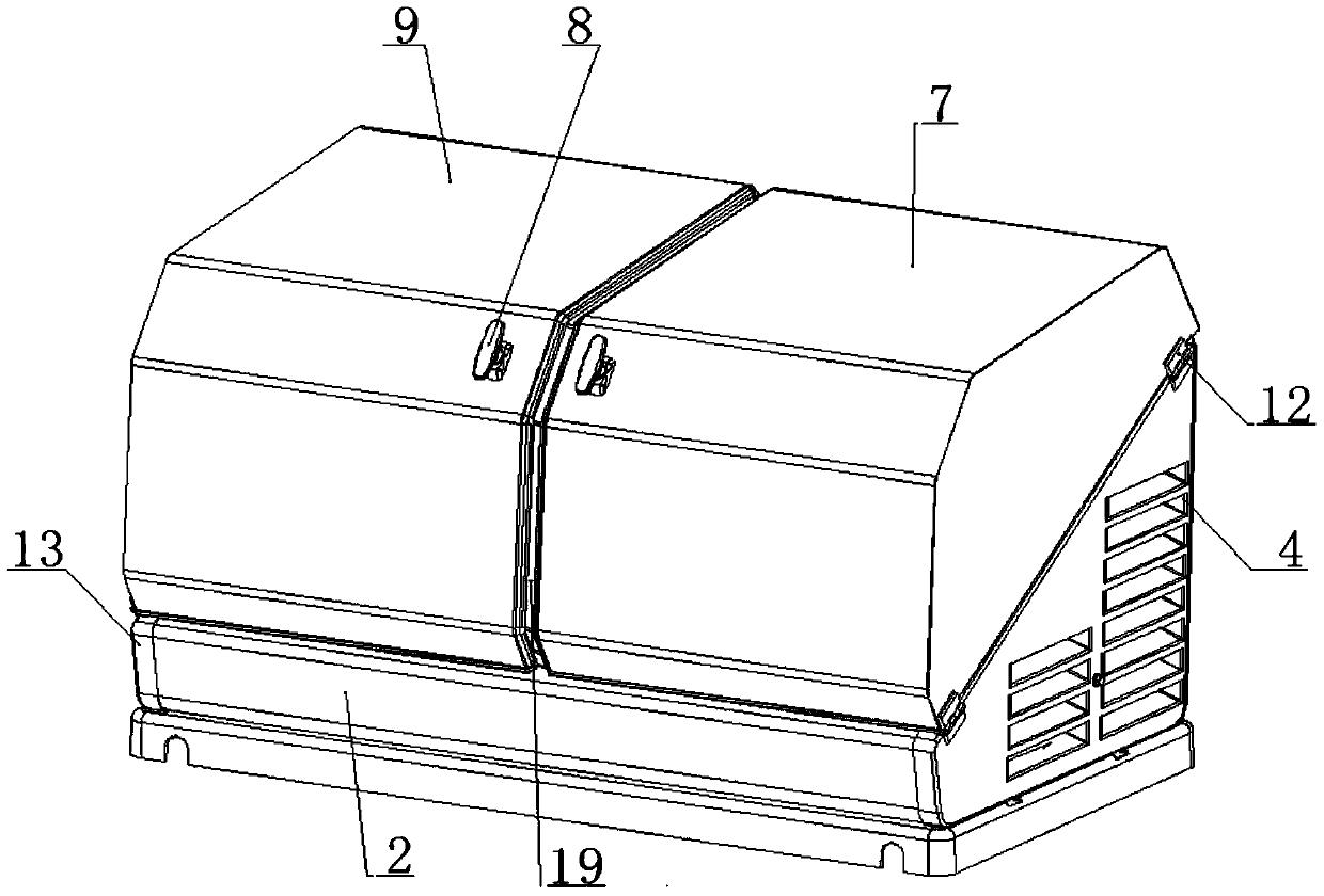 The overall structure of the silent generator set