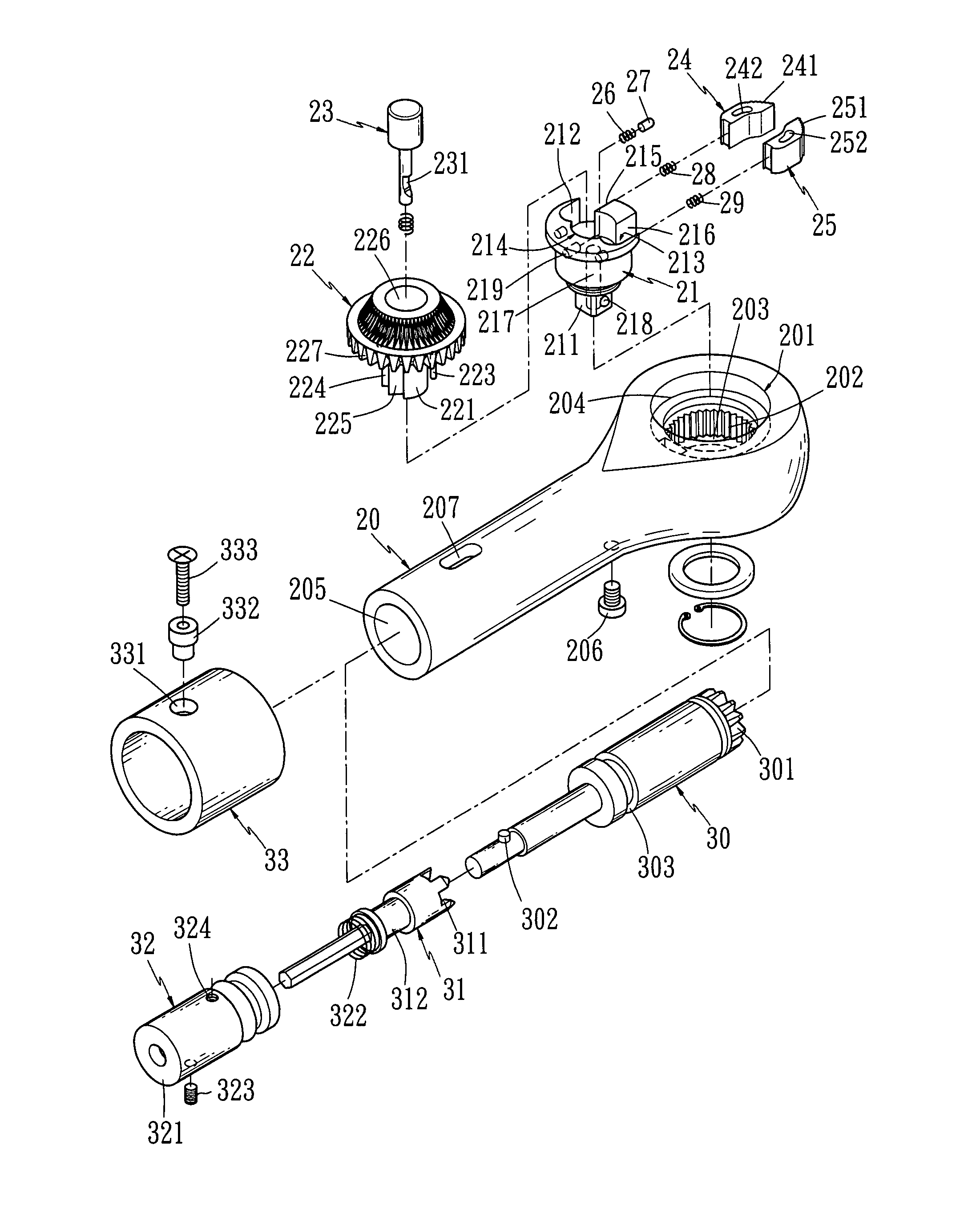 Interchangeably manual or automatic ratchet wrench tool