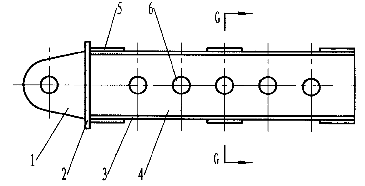 Modular combined-type tower crane attached bar with extensive stepless adjustment-type length