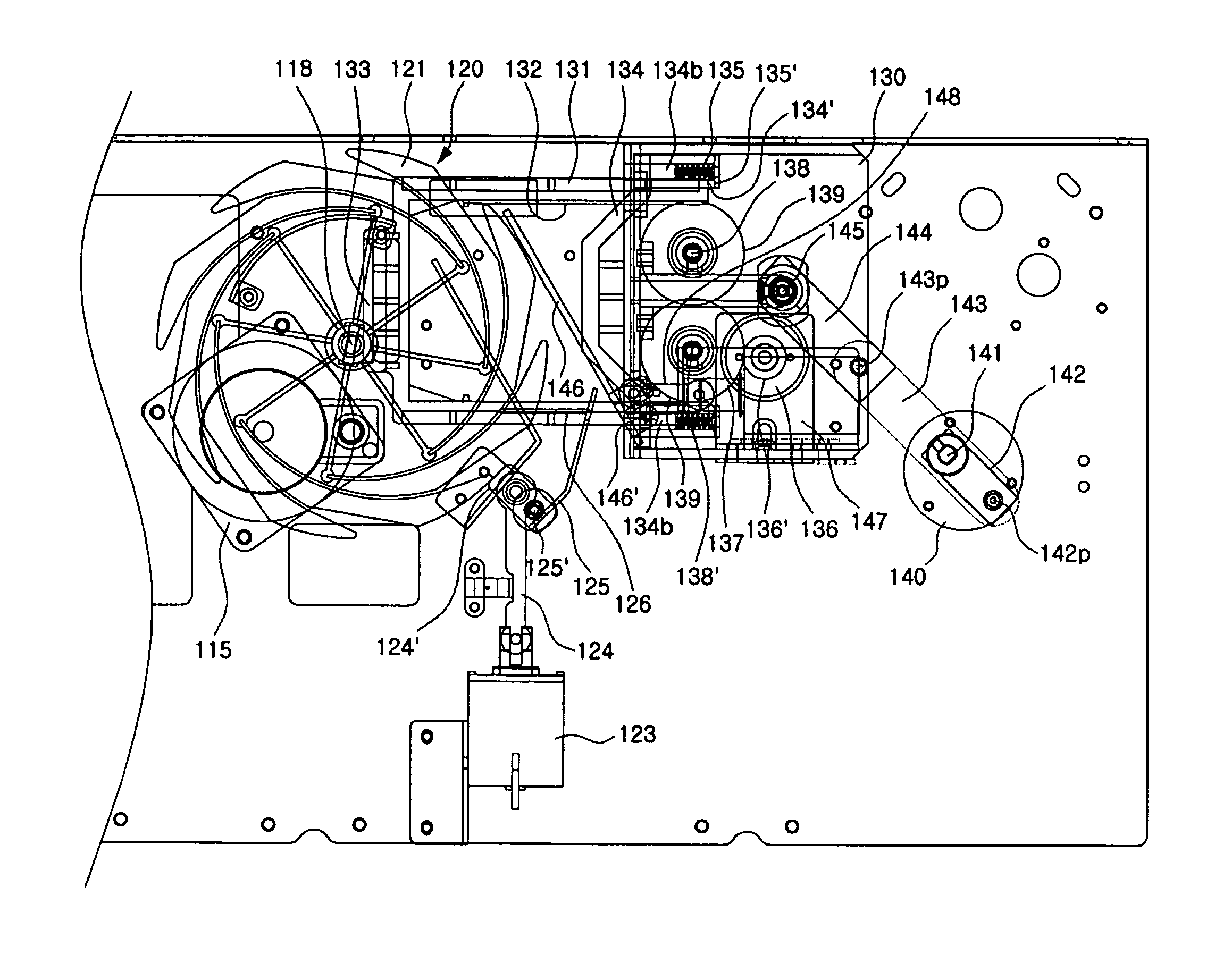 Media discharging unit for media dispenser