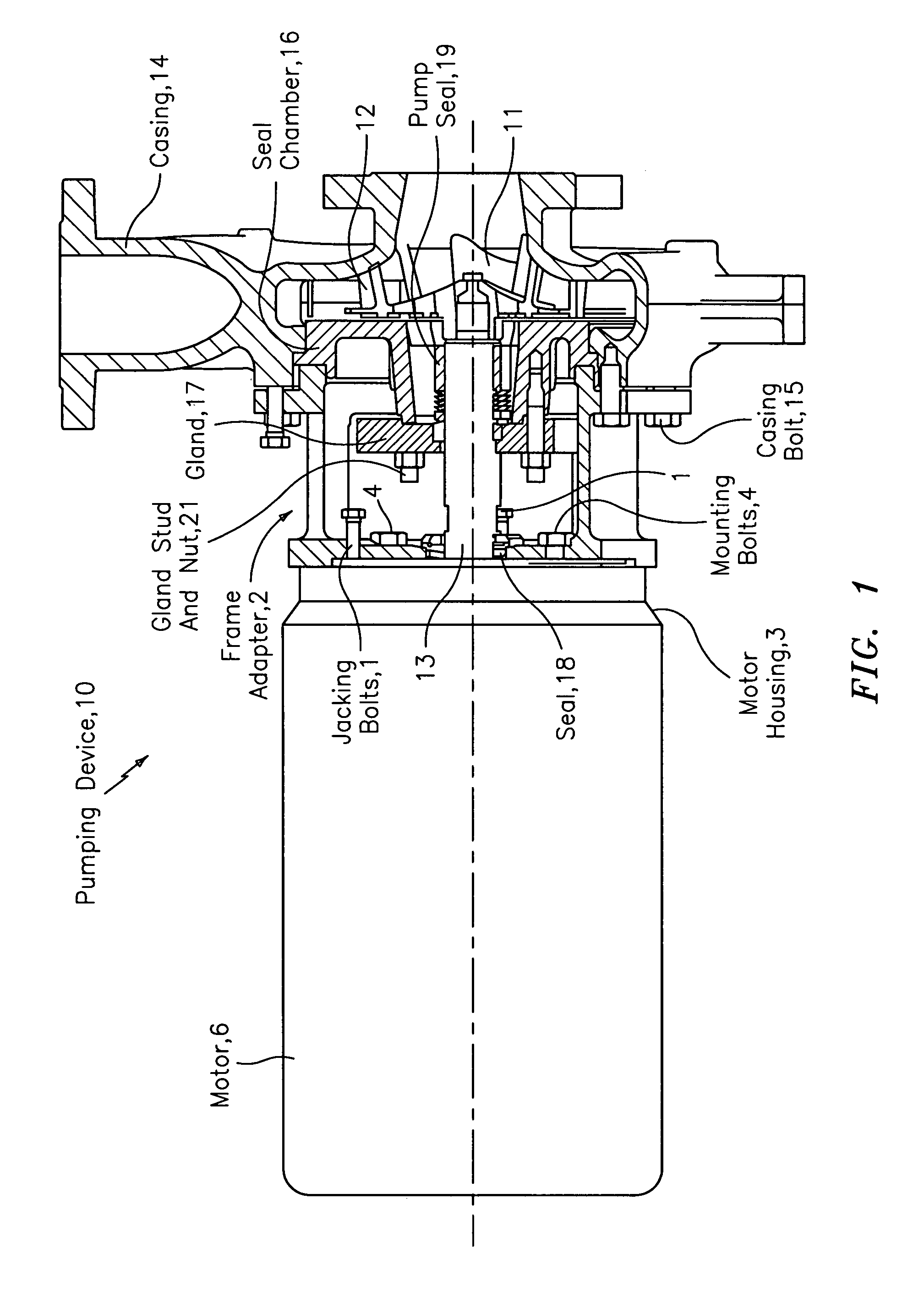 Impeller adjustment device and method for doing the same for close coupled pumps