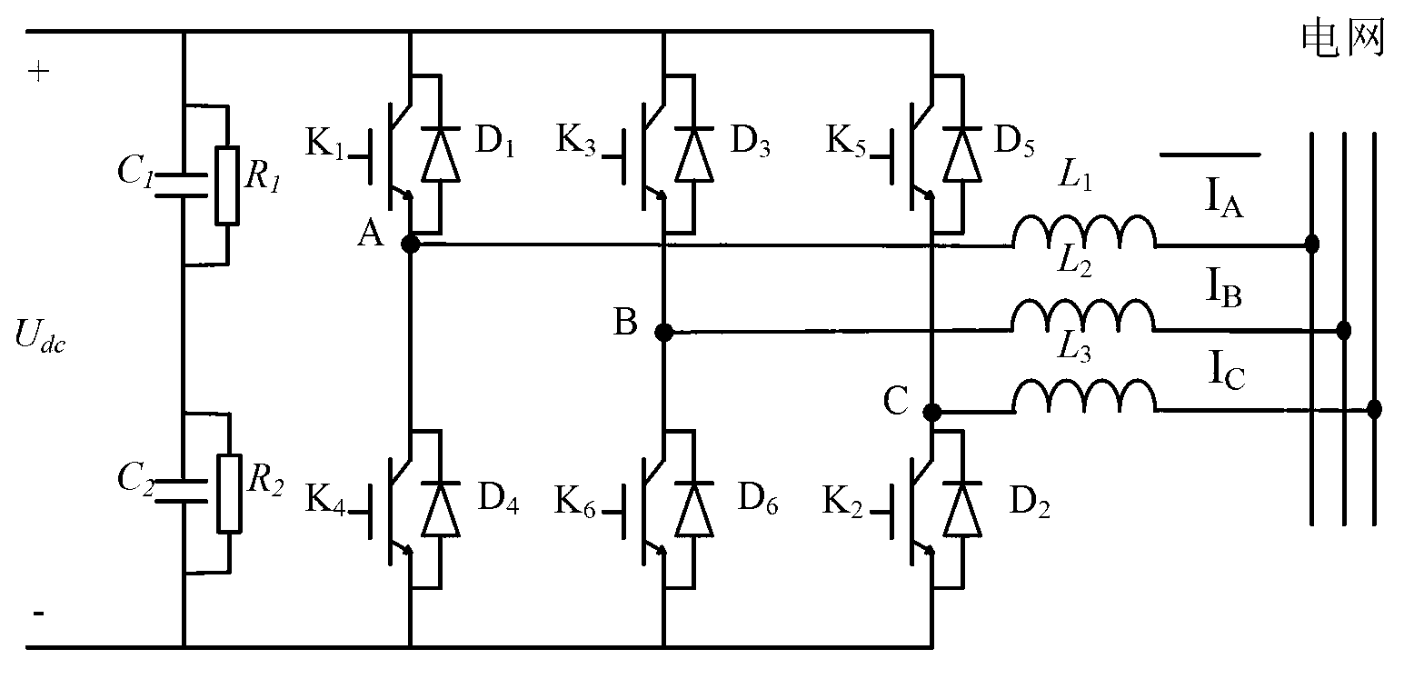 Control system for reducing voltage unbalancedness of direct current bus series capacitor of energy storage system bidirectional converter