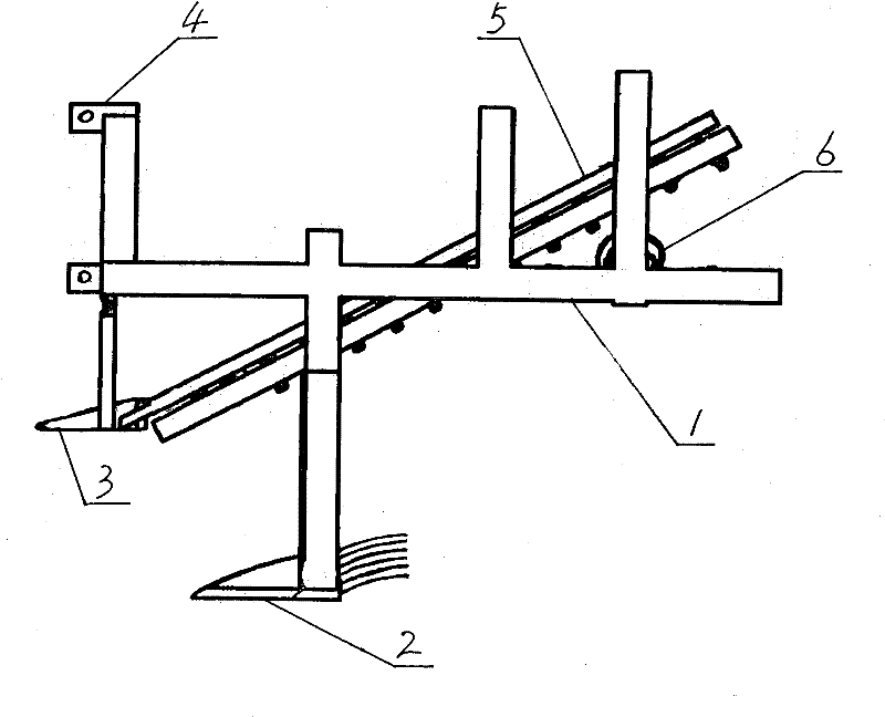 Dig-pull type cassava harvester