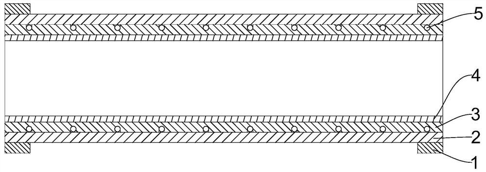 Automobile air inlet and outlet pipeline structure and coating process thereof