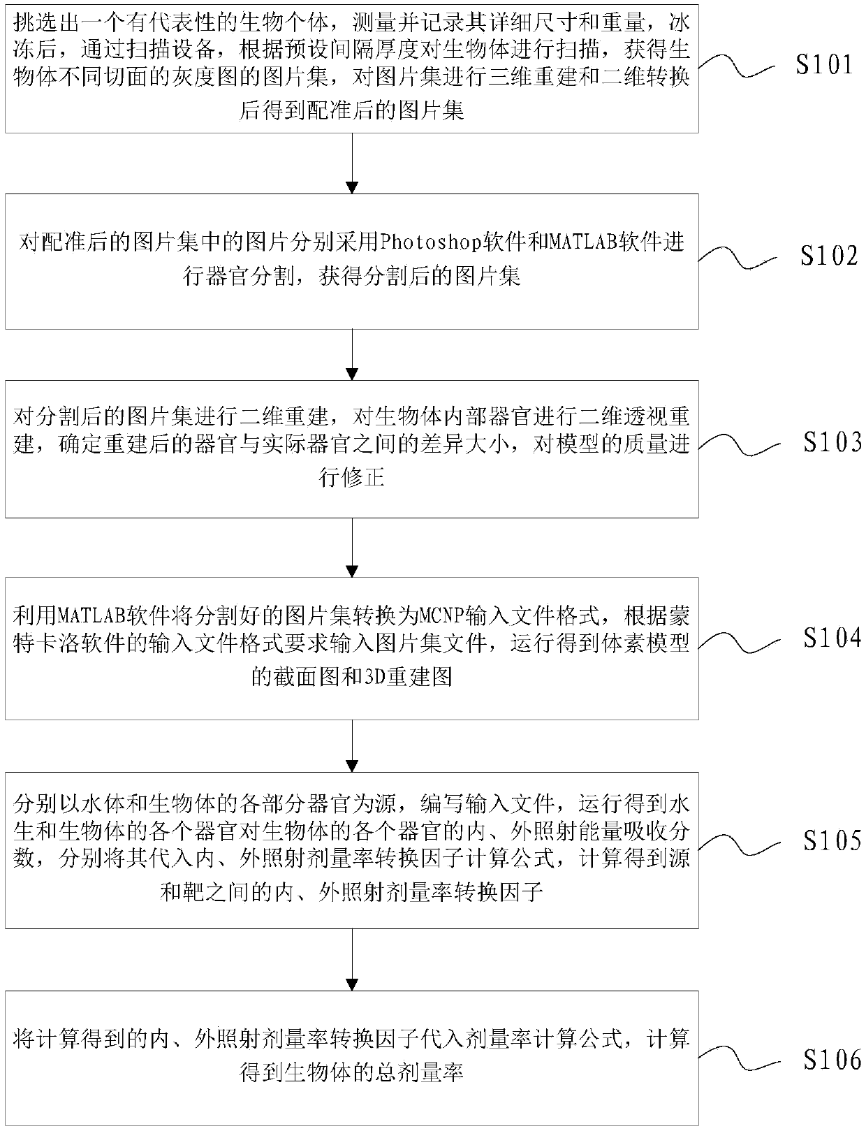 dose rate estimation method and system based on a Monte Carlo voxel model