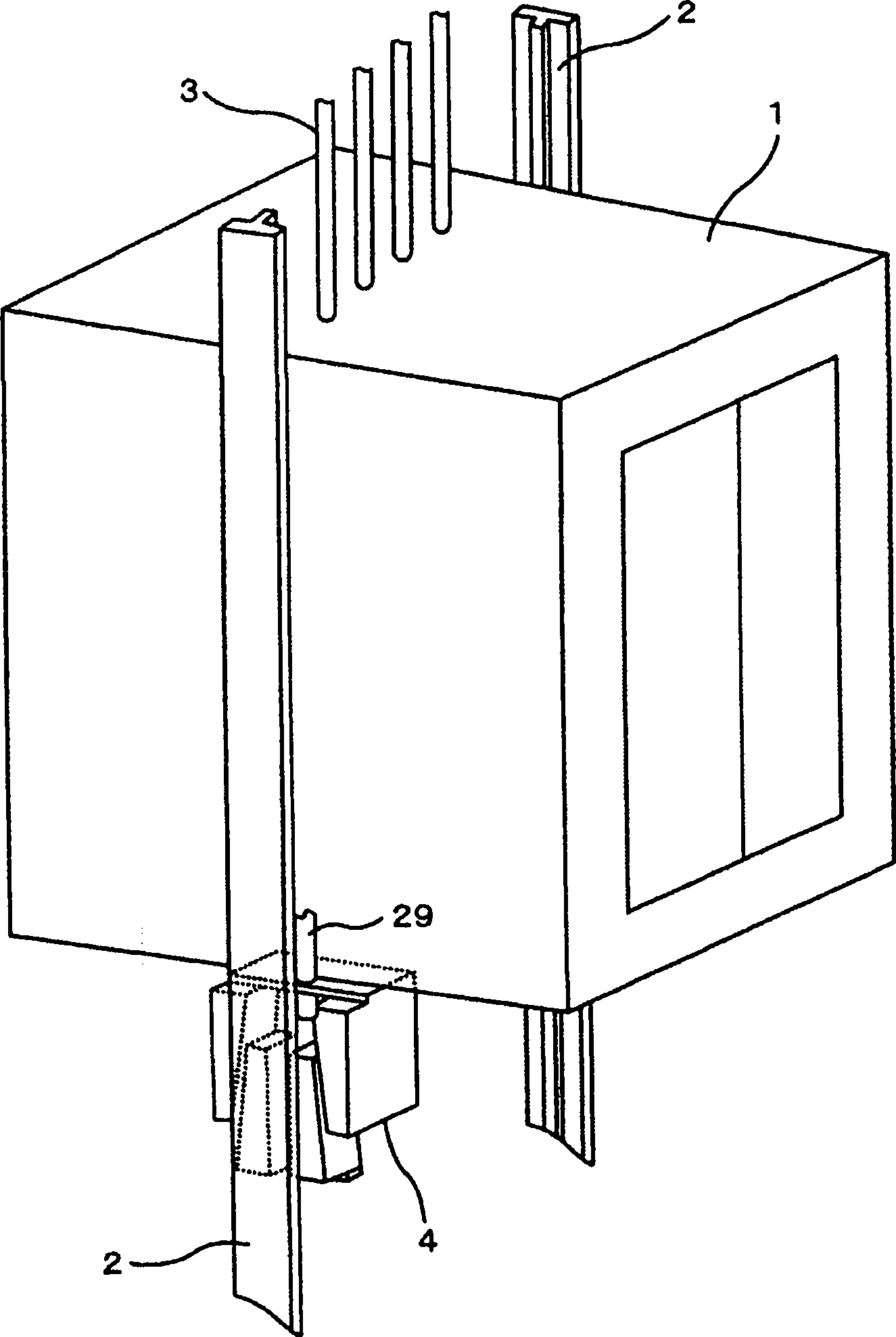 Emergency braking device for elevator and elevator