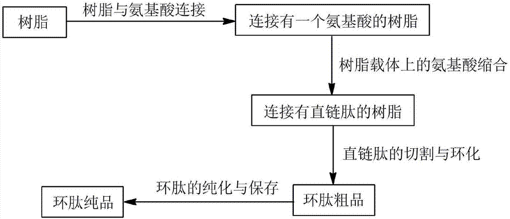 Preparation method of homocyclic peptide Cyclo-[(Asp)5-Gly]