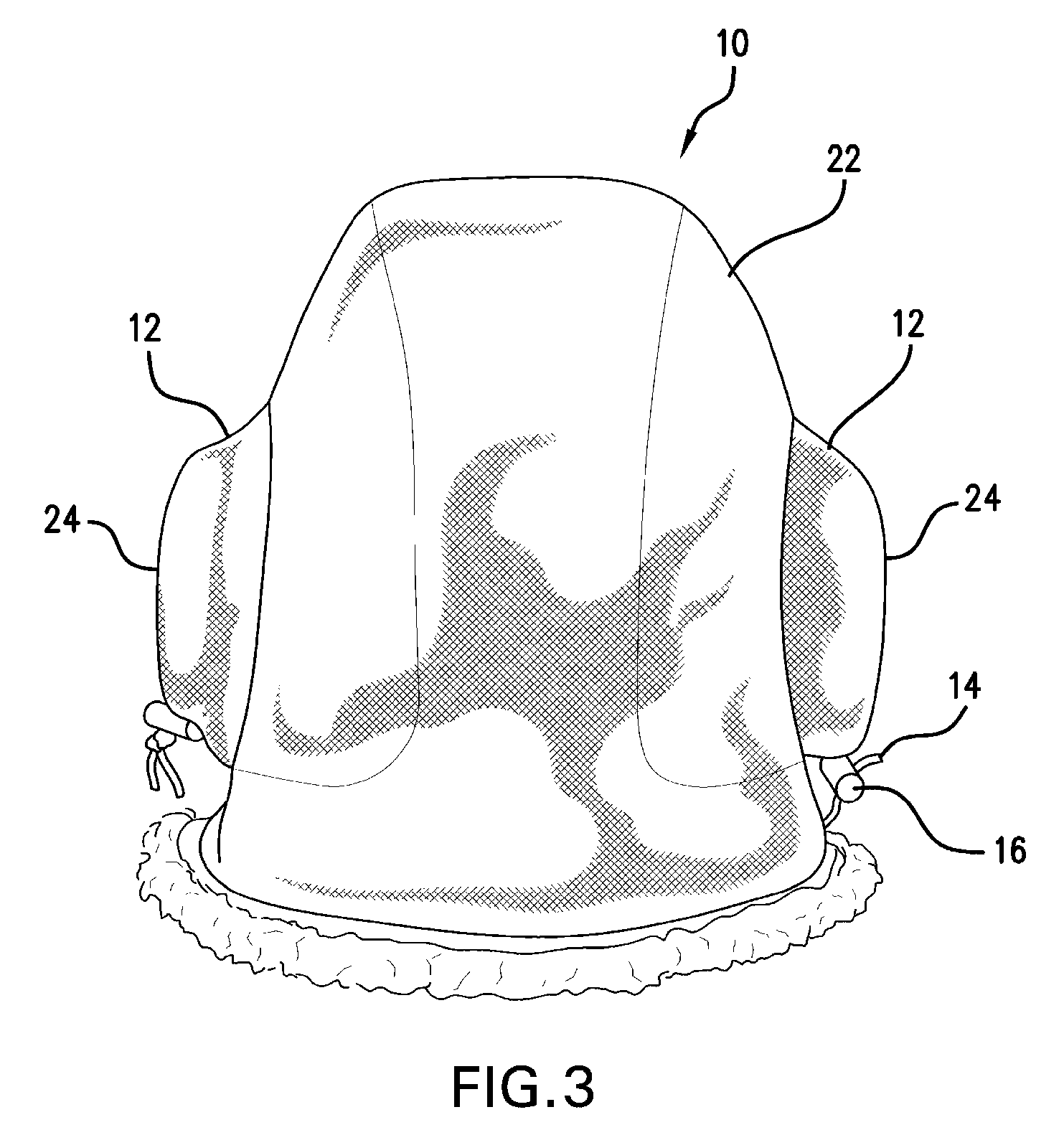 All weather hood and safety helmet liner for use with hearing protection ear muffs