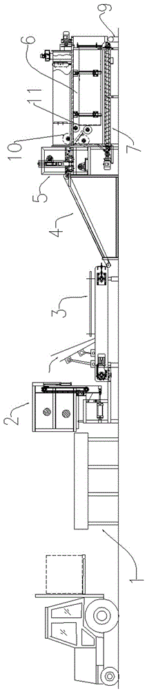 Automatic unstacking and bag removing production line and automatic unstacking and bag removing production method