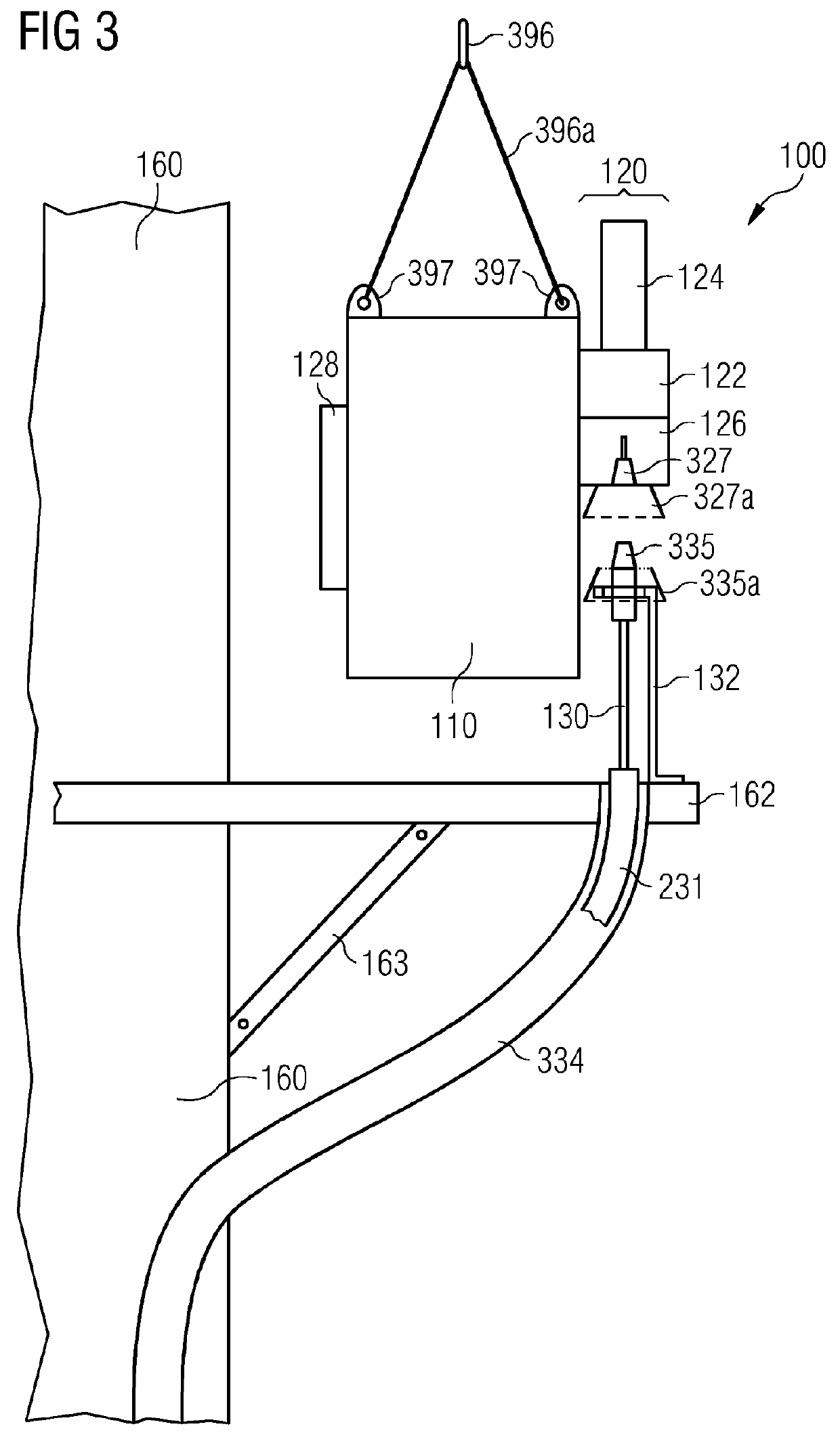 Single piece electric assembly for connecting an off-shore wind turbine with an electric subsea cable, wind turbine, wind turbine cluster and method for mounting such an electric assembly to a wind turbine tower