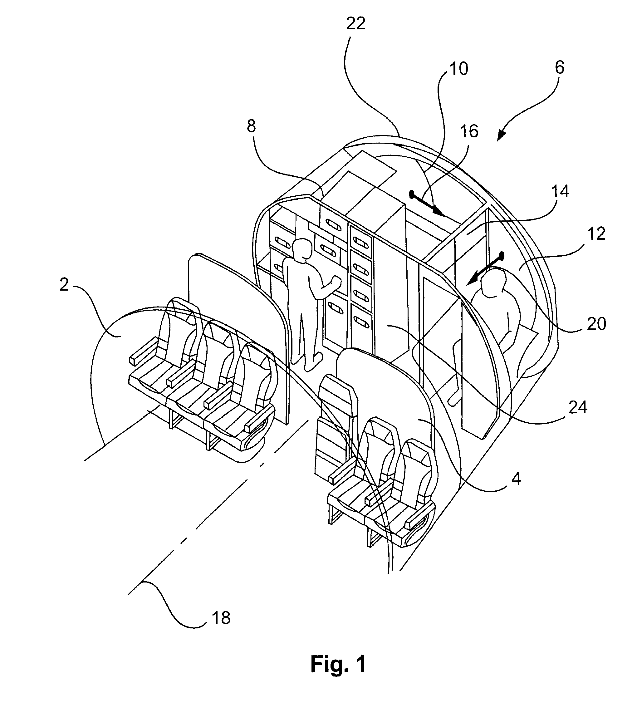 Toilet arrangement for a vehicle