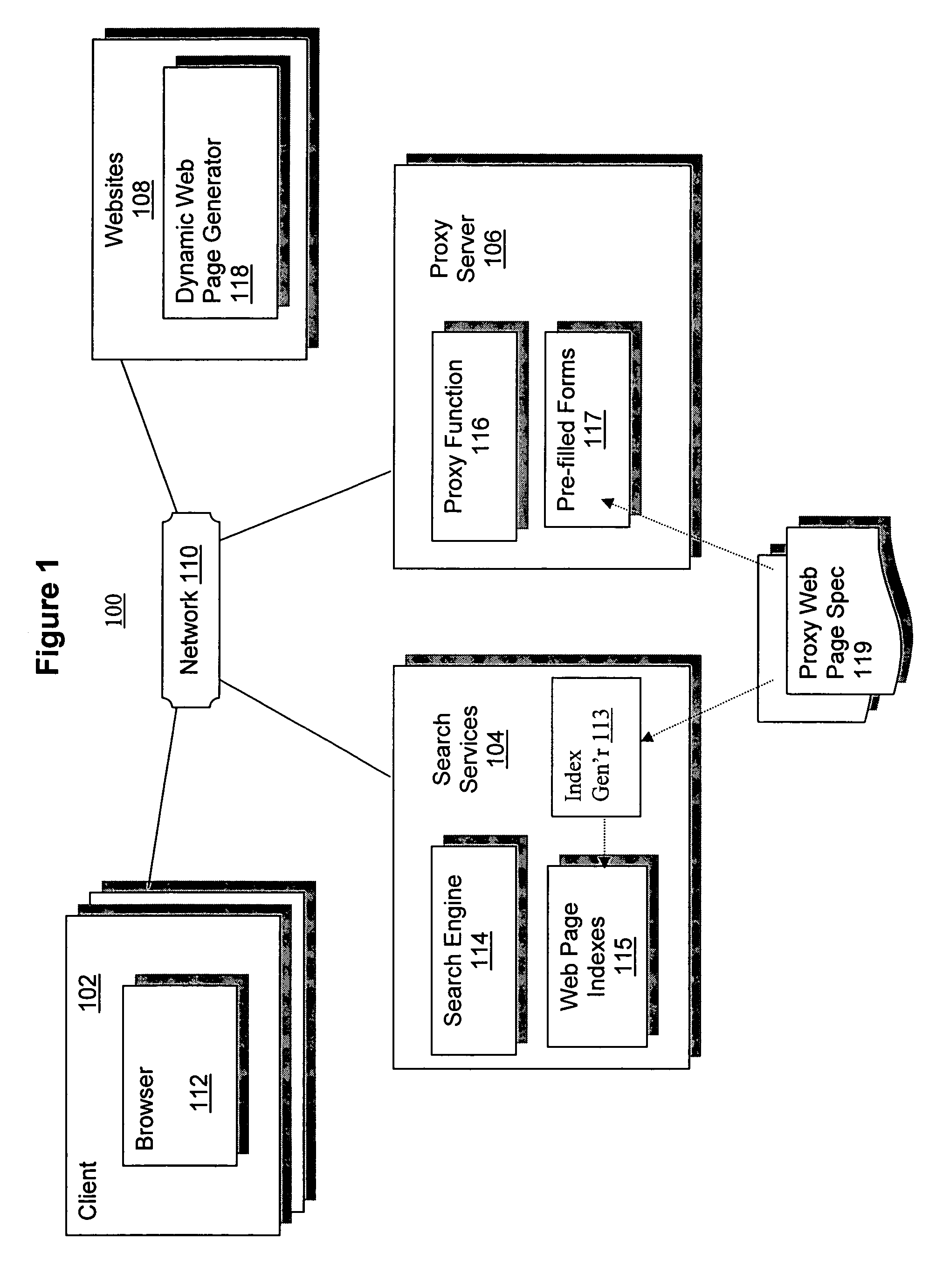 Accessing deep web information associated with transportation services using a search engine