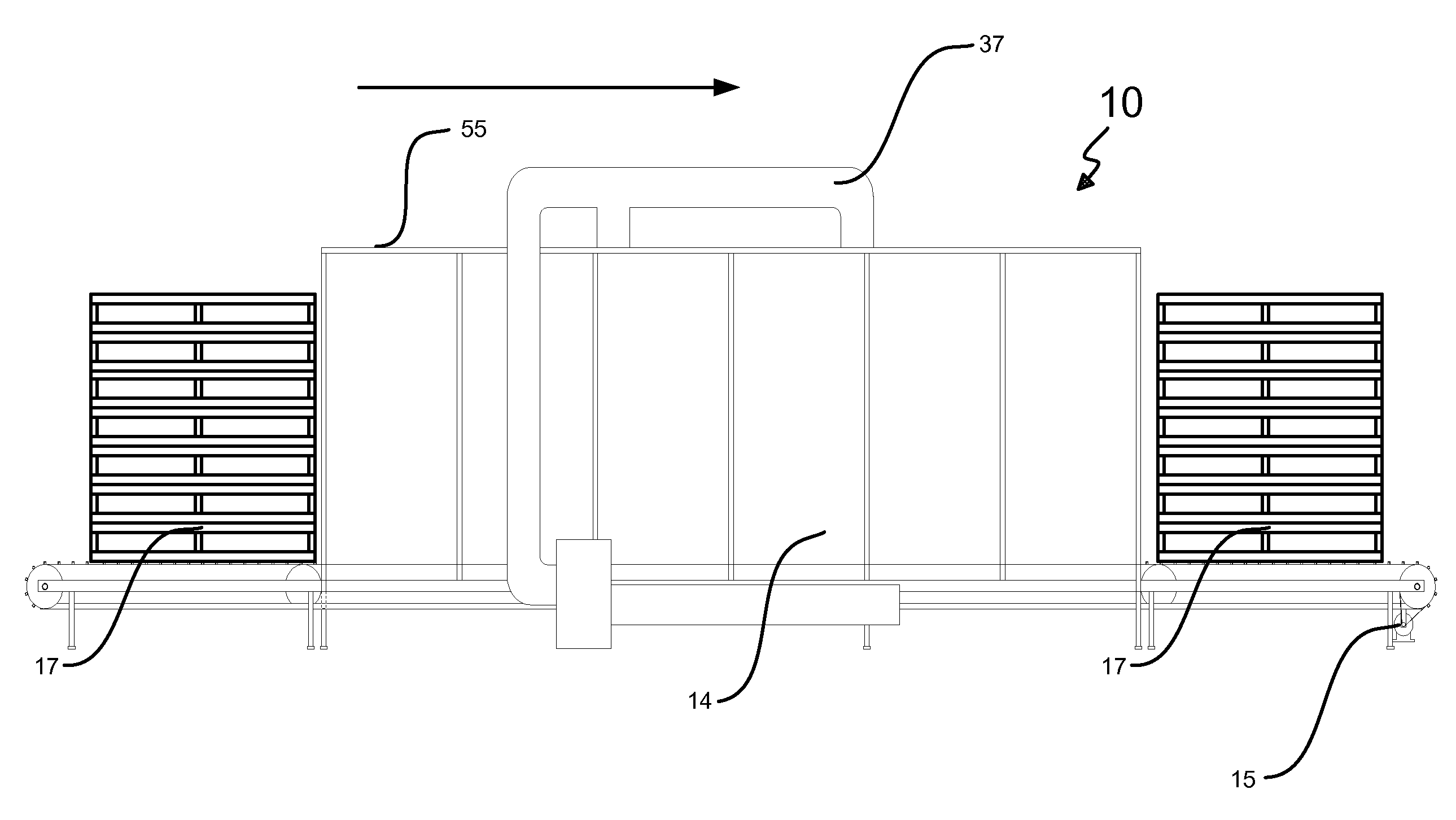 Device and process for eradicating pests in wood