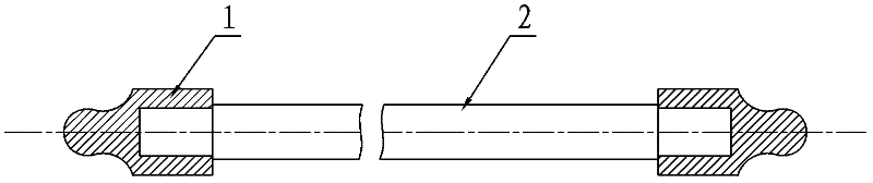 Valve push rod for bimetallic single cylinder diesel