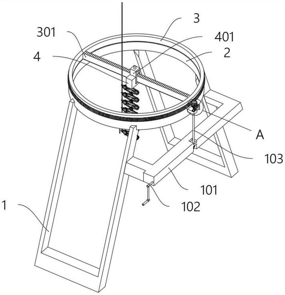 Adjustable supporting structure based on crane and using method