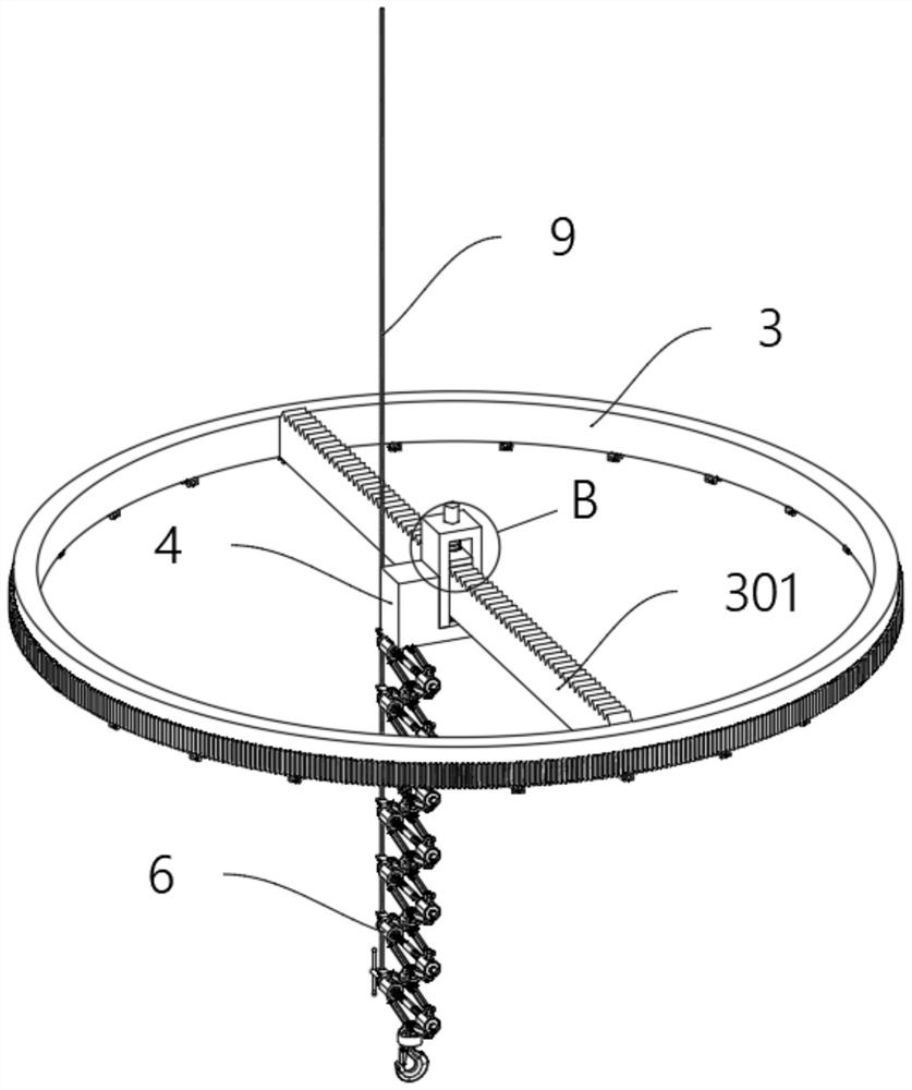 Adjustable supporting structure based on crane and using method