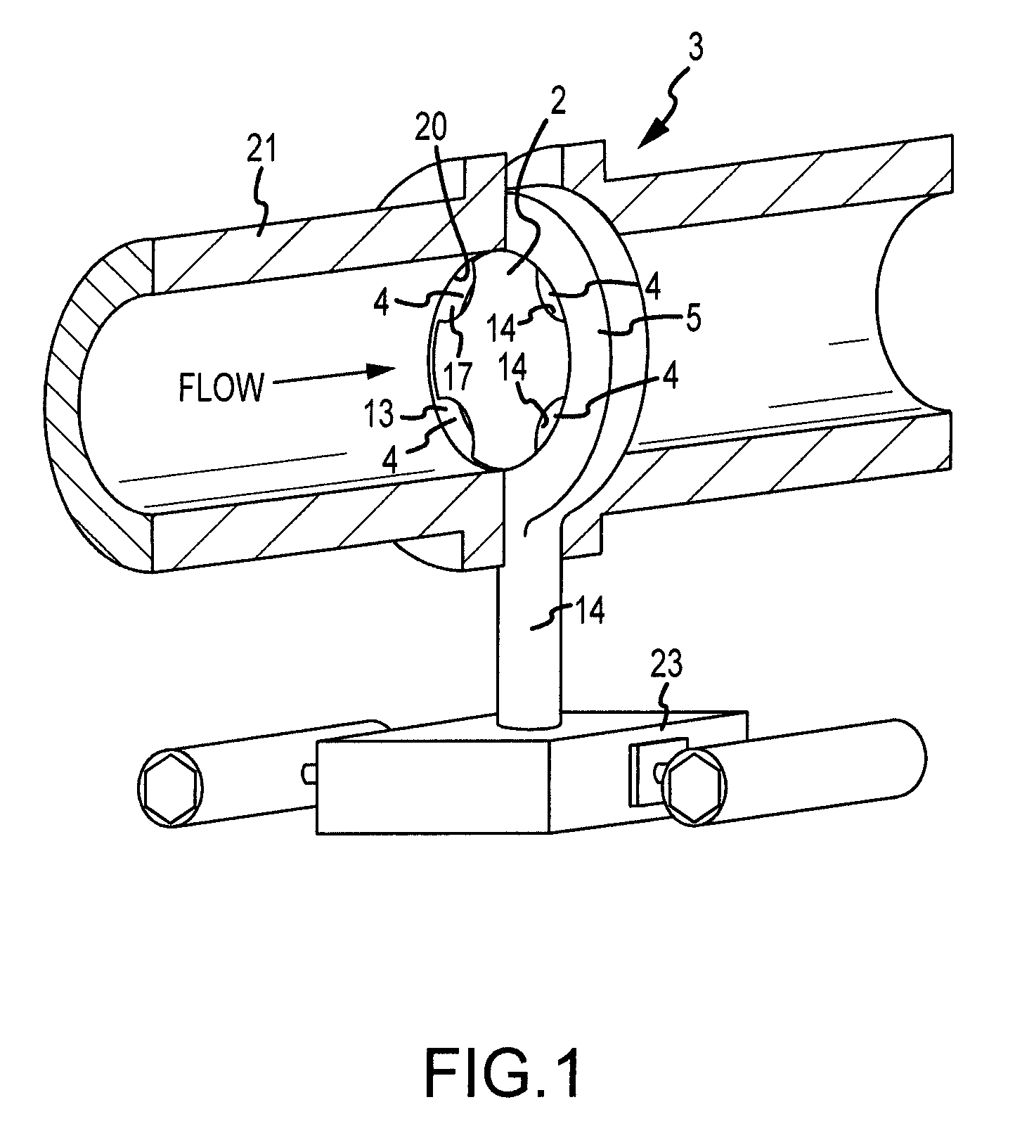 Conditioning orifice plate with pipe wall passages