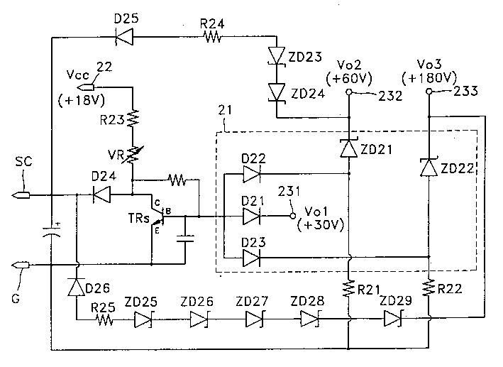 Plasma body display screen over current detection device