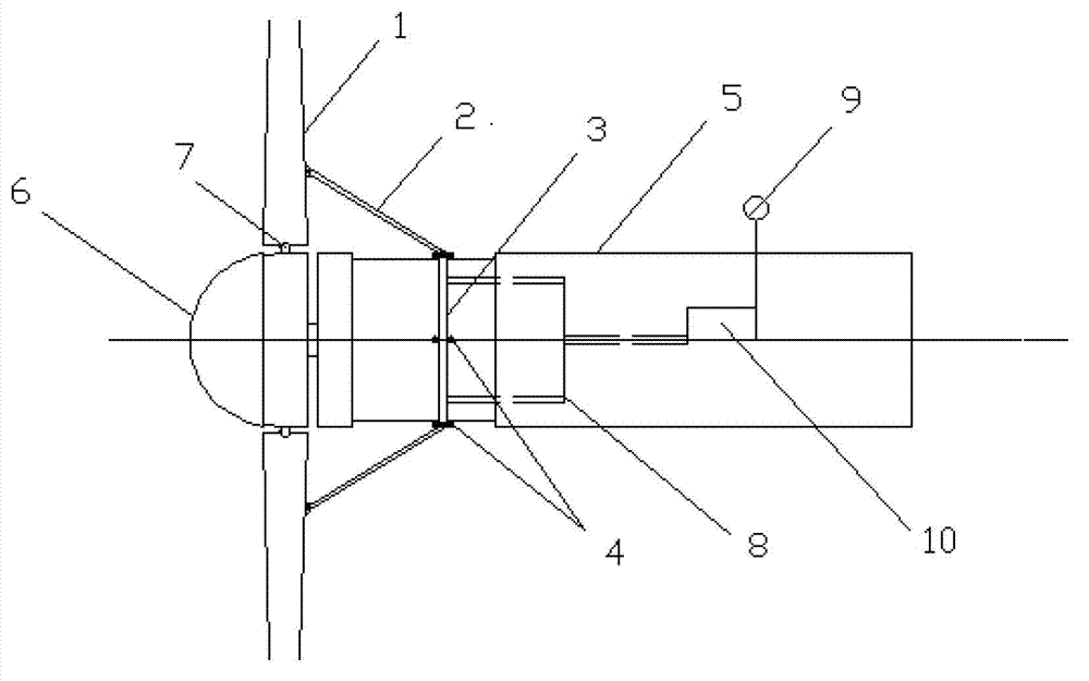 Retractable wind power generator blade