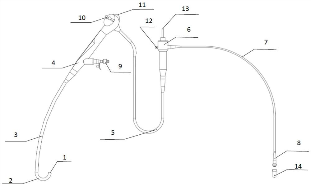 Flexible ureteroscope with magnetic positioning function and ureteroscope pose estimation system