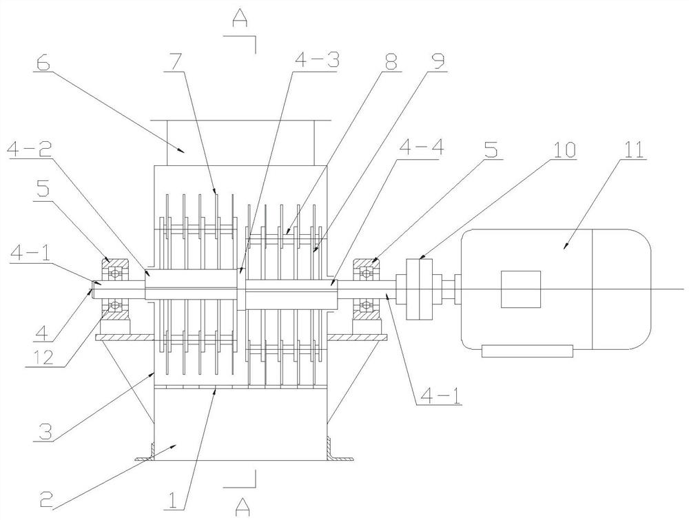 A symmetrical eccentric spindle assembly hammer mill