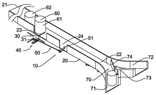 Waterproof roll storage and collection device and working method thereof