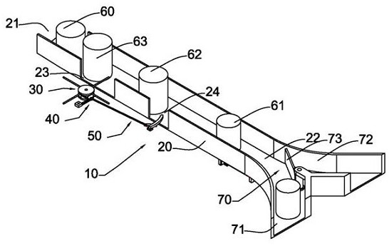 Waterproof roll storage and collection device and working method thereof